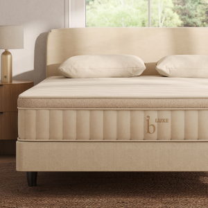 The Birch Luxe Natural Mattress in a bedroom scene